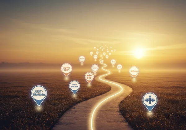 Winding path symbolizing unique self-discovery journey