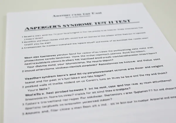 Person reviewing Aspie Quiz results on a tablet, showing insights.