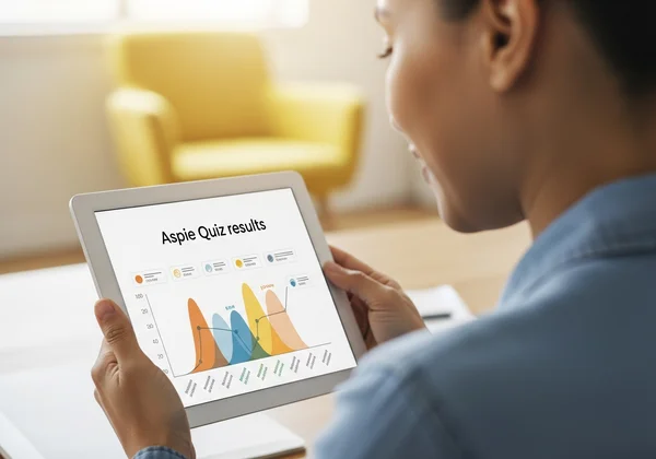 Person reviews Aspie Quiz results for self-understanding