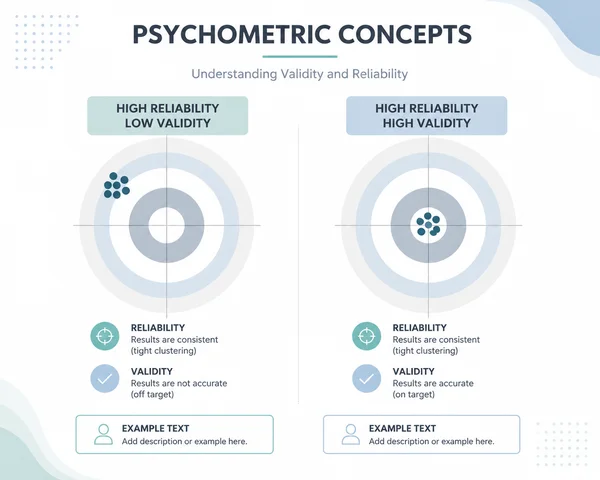 Graphic representation of reliability and validity benchmarks
