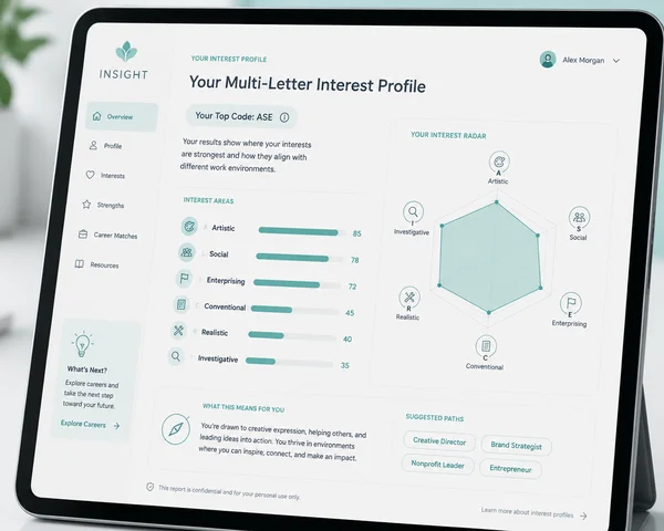 Close up of a tablet screen reviewing career metrics