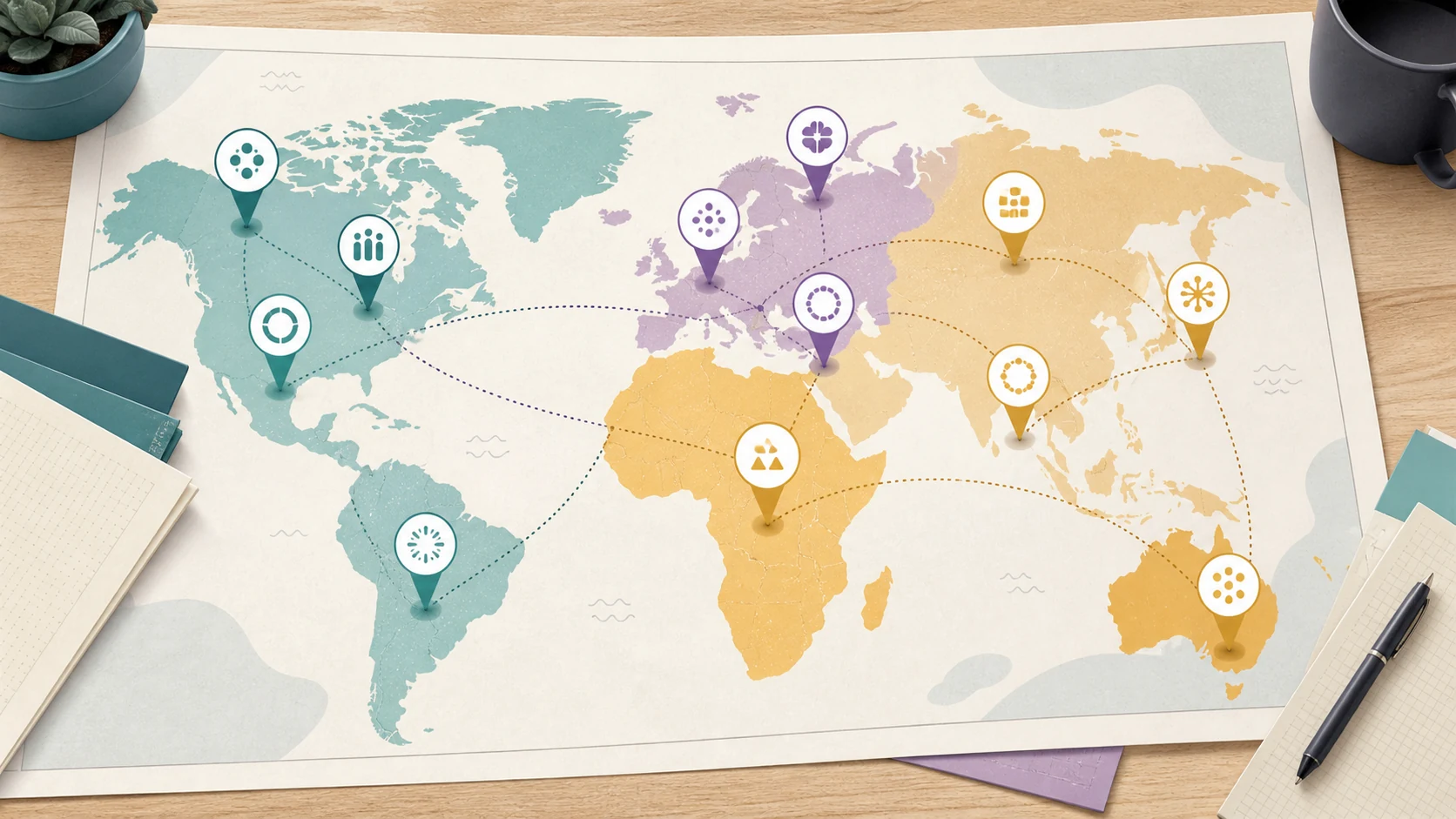 Regional terminology map